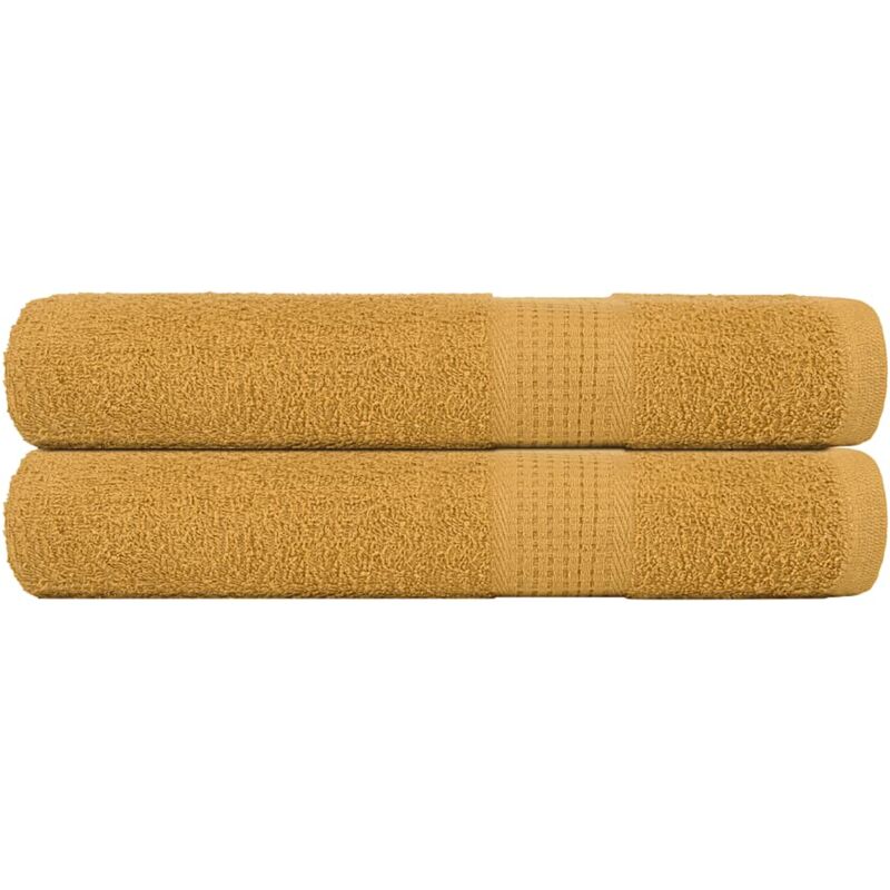 foto del prodotto asciugamani per sauna 2 pz oro 80x200 cm 360 g m 100 cotone vidaxl