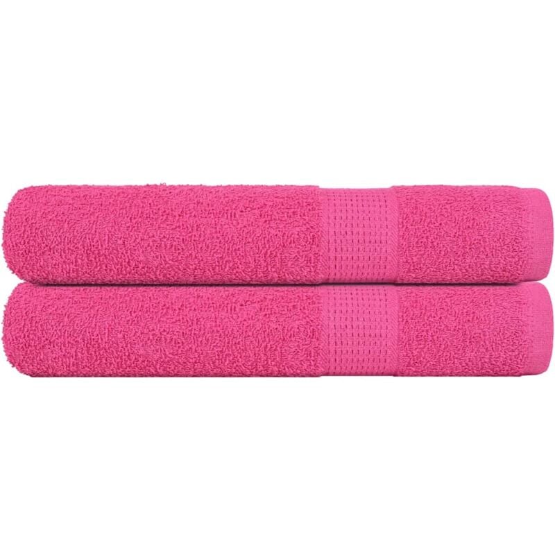 foto del prodotto asciugamani per sauna 2 pz rosa 80x200 cm 360 g m 100 cotone vidaxl
