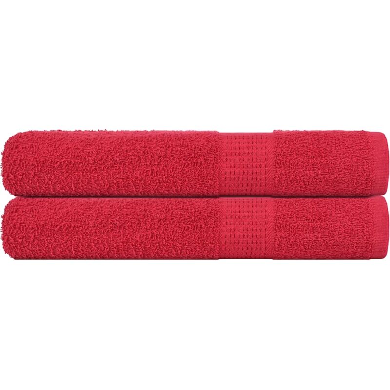 foto del prodotto asciugamani per sauna 2 pz rossi 80x200 cm 360 g m 100 cotone vidaxl