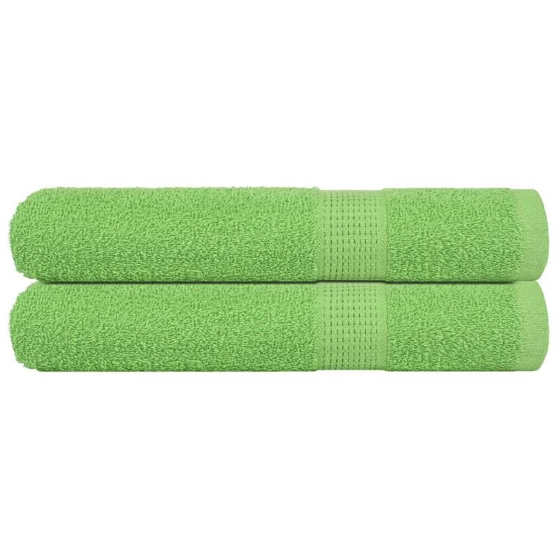 foto del prodotto asciugamani per sauna 2 pz verde mela 80x200 cm 360 g m cotone vidaxl