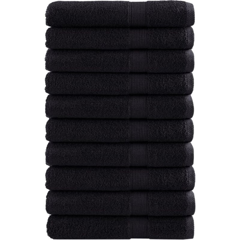 foto del prodotto asciugamani per sauna solund 10 pz neri 80x200cm 600 g m 