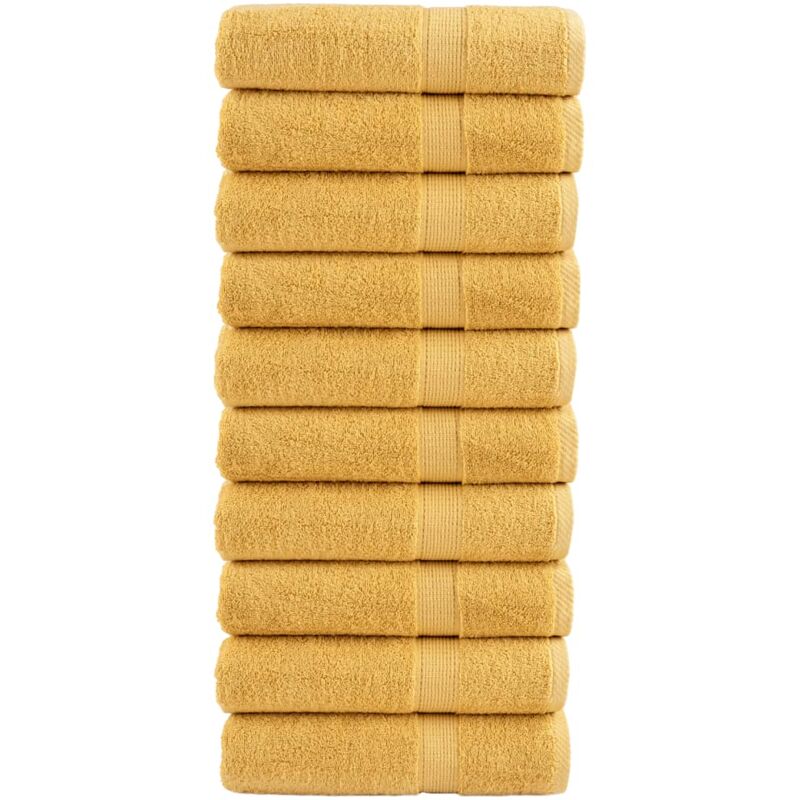 foto del prodotto asciugamani per sauna solund 10 pz oro 50x100 cm 600gsm vidaxl