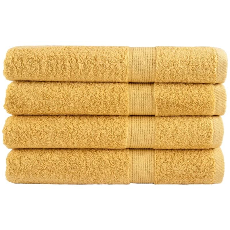 foto del prodotto asciugamani per sauna solund 4 pz oro 80x200cm 600gsm vidaxl