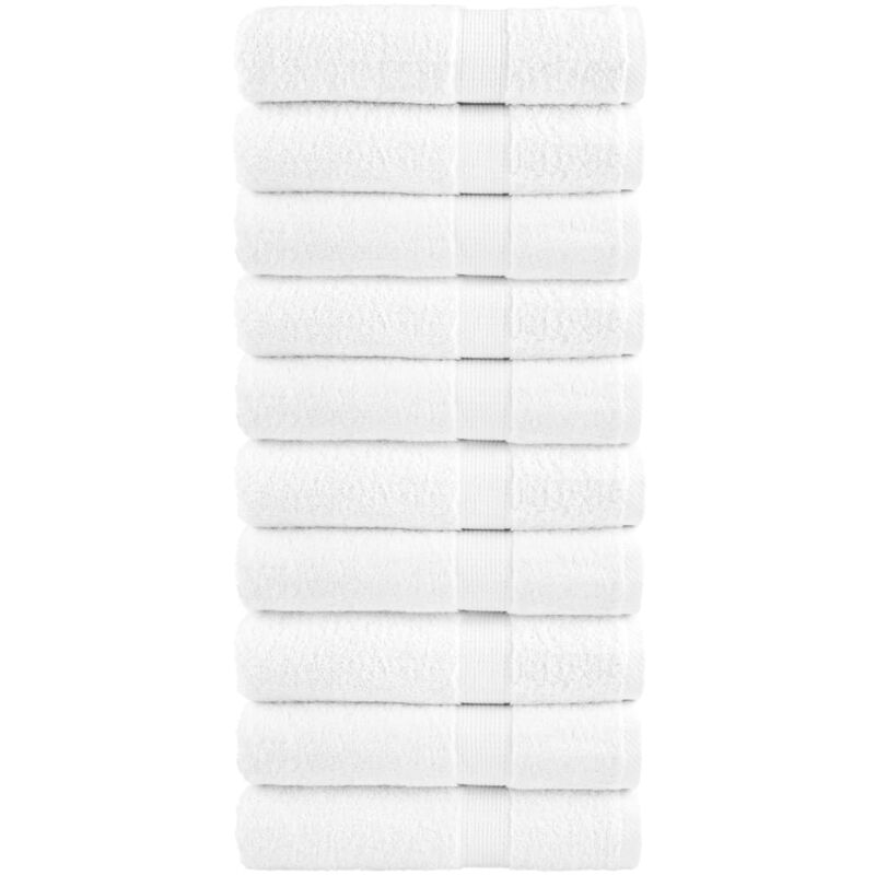 foto del prodotto asciugamani premium solund 10 pz bianchi 50x100 cm 600gsm vidaxl