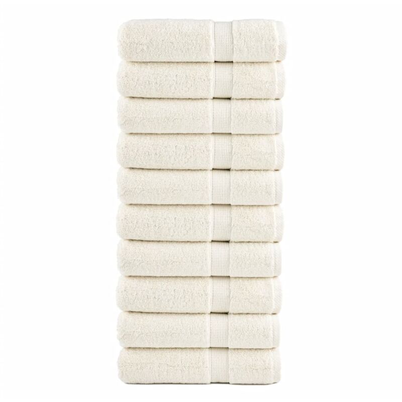 foto del prodotto asciugamani premium solund 10 pz crema 50x100 cm 600 g m vidaxl