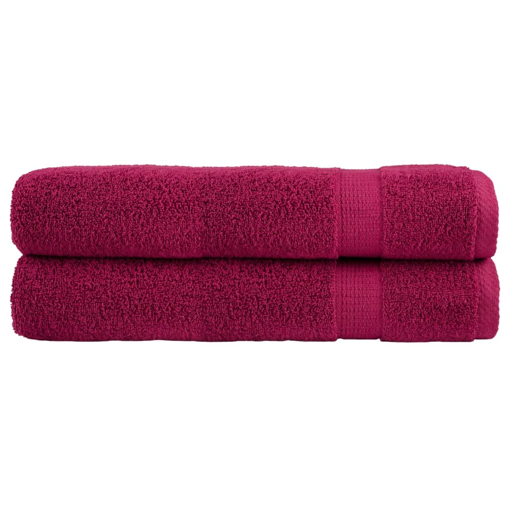 foto del prodotto asciugamani premium solund 2 pz bordeaux 100x200cm 600gsm