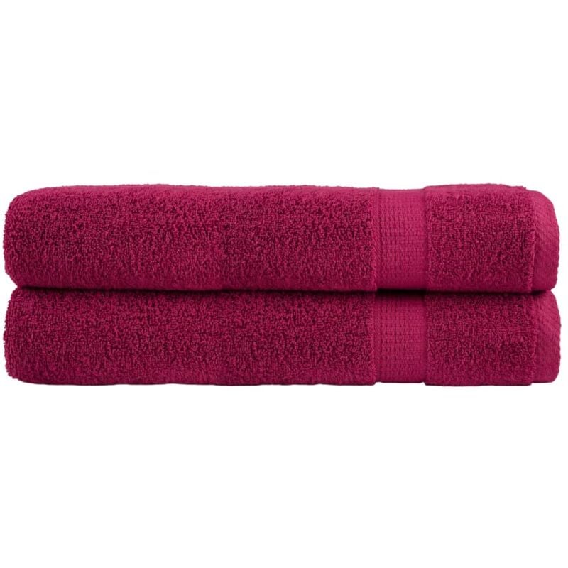 foto del prodotto asciugamani premium solund 2 pz bordeaux 100x200cm 600gsm vidaxl