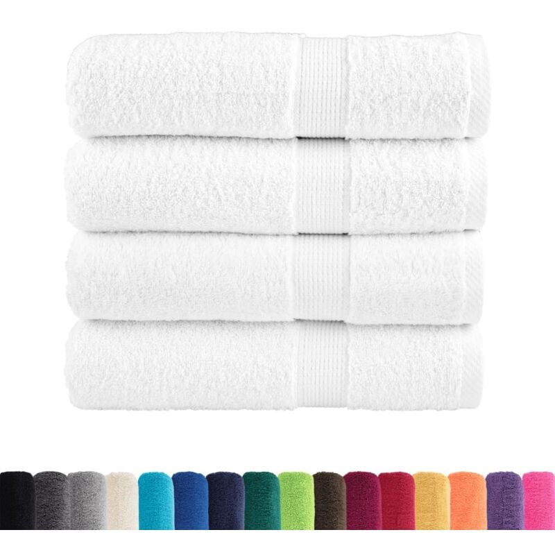 foto del prodotto asciugamani premium solund 4 pz bianchi 50x100 cm 600gsm vidaxl