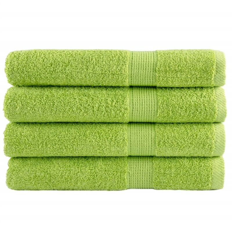 foto del prodotto asciugamani premium solund 4 pz verdi 100x200 cm 600 g m vidaxl