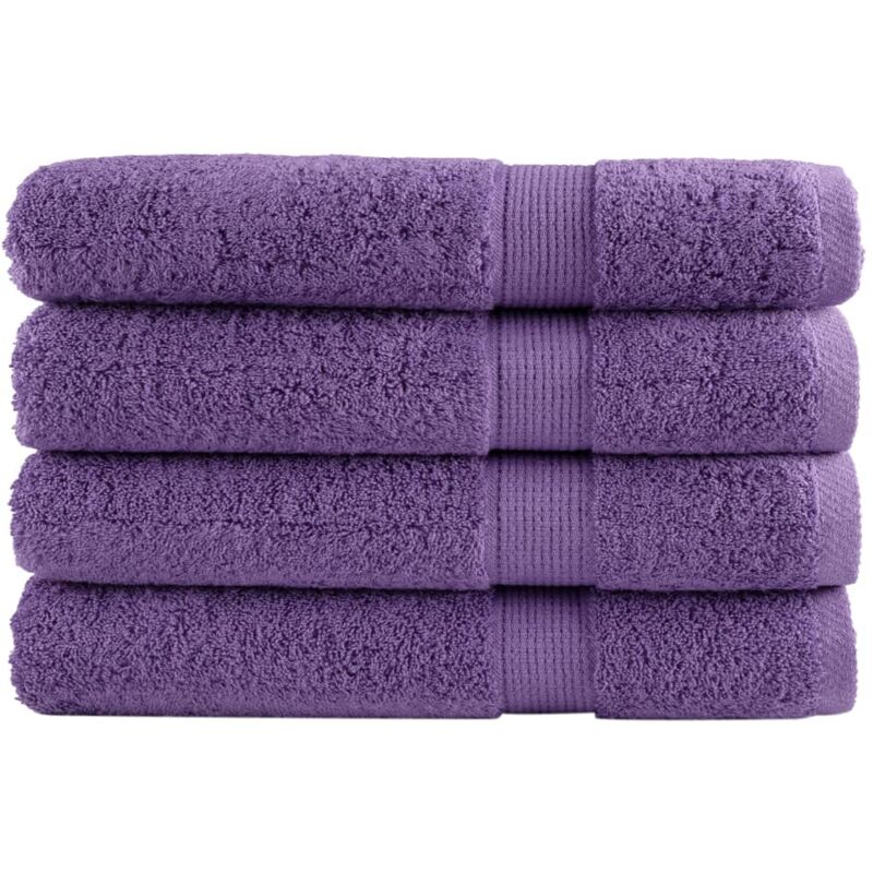 foto del prodotto asciugamani premium solund 4 pz viola 100x200 cm 600 g m vidaxl
