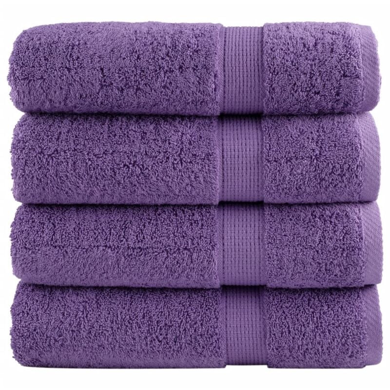 foto del prodotto asciugamani premium solund 4 pz viola 50x100 cm 600 g m vidaxl