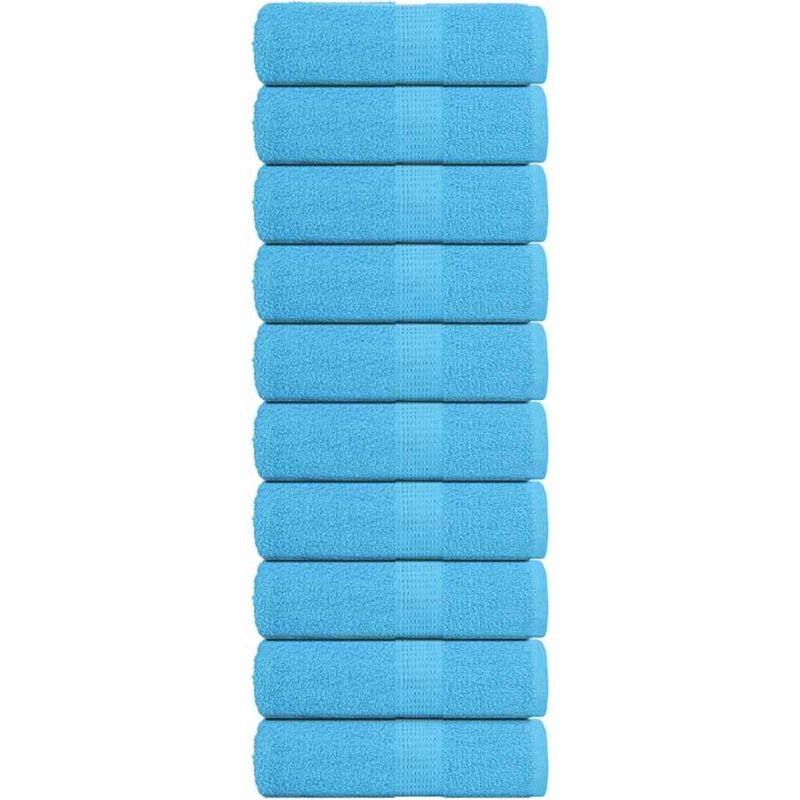 foto del prodotto asciugamani sapone 10 pz turchesi 30x30 cm 360 g m 100 cotone - vidaxl