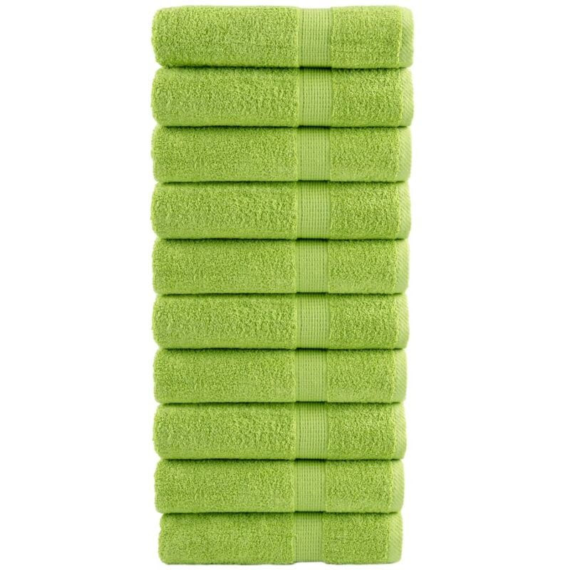 foto del prodotto asciugamani solund 10 pz verde mela 50x100 cm 600 g m vidaxl