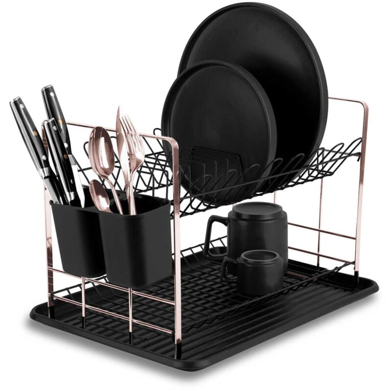 foto del prodotto asciugastoviglie con scolapiatti berlinger haus bh 8644 black rose