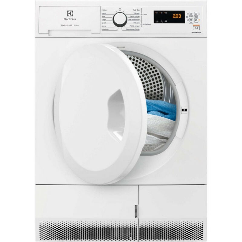 foto del prodotto asciugatrice a pompa di calore con condensatore 60 cm 8 kg edhf2804dp electrolux
