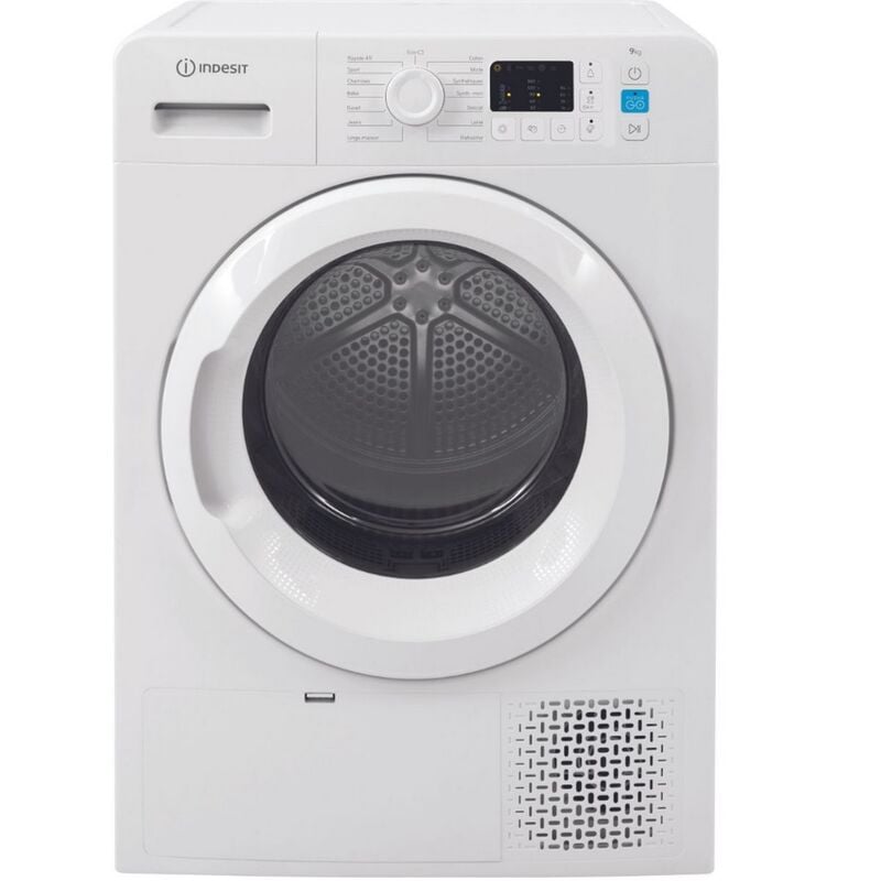 foto del prodotto asciugatrice a pompa di calore con condensatore 60 cm 9 kg bianco ytnm1091fr indesit