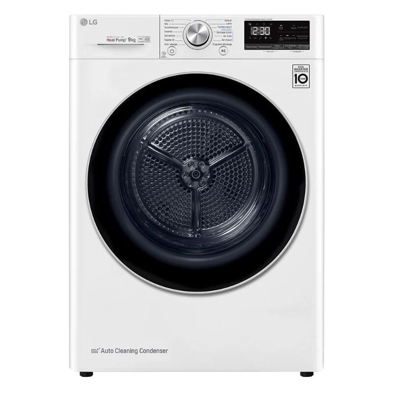 foto del prodotto asciugatrice a pompa di calore con condensatore 60 cm 9 kg rh9v71whn lg