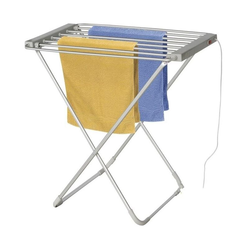 foto del prodotto asciugatrice elettrica con riscaldamento 6 barre 100w asciugamano elettrico stendibiancheria elettrico, 55x95x75 cm