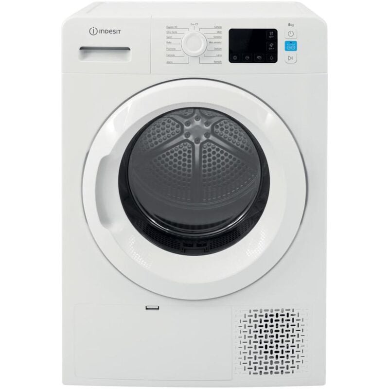 foto del prodotto asciugatrice yt m11 82 x it r libera installazione 8 kg classe di efficienza energetica a bianco indesit