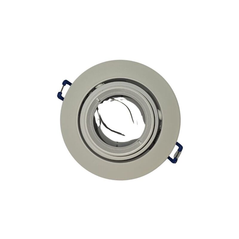foto del prodotto asia led portafaretto bianco 110x110mm 90mm rotondo orient. gu10 in acciaio