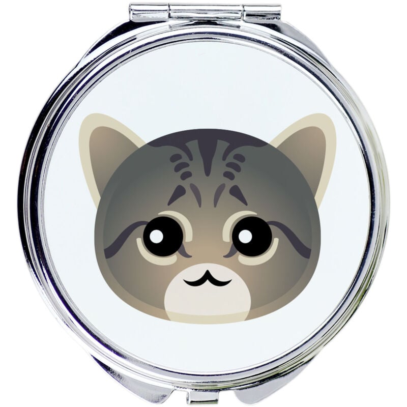 foto del prodotto asian tabby specchio tascabile per borsetta di art dog