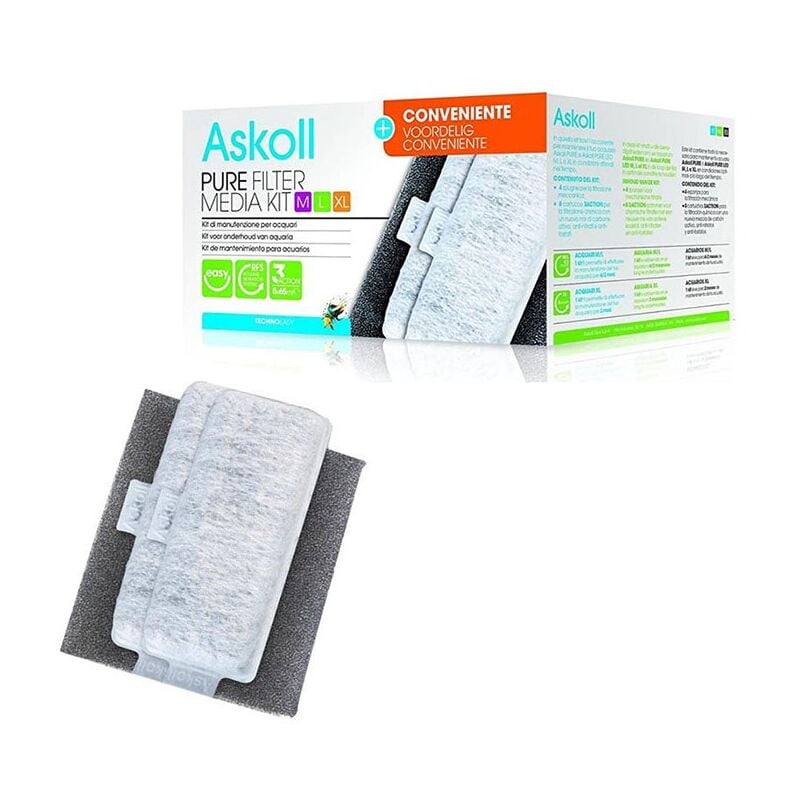 foto del prodotto askoll pure filter media kit formato convenienza m l xl