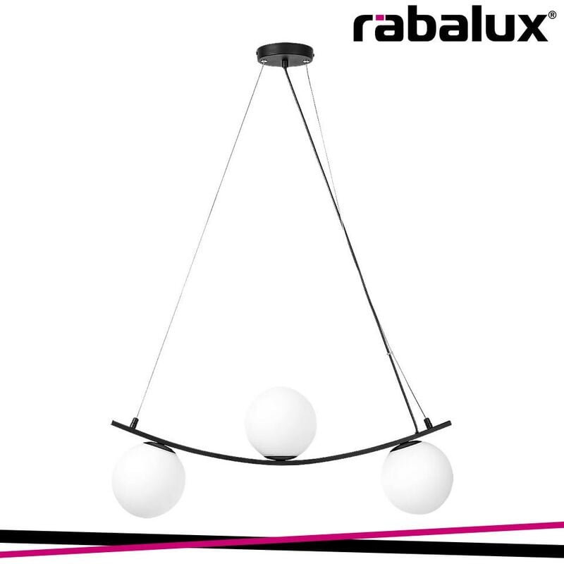foto del prodotto aslan, pendant lamp, e14 c37 3xmax 5w, matte black, white