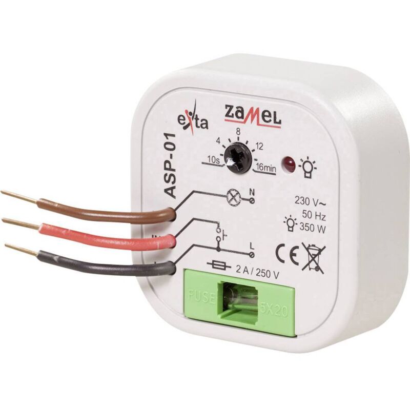 foto del prodotto asp 01 rel temporizzatore luci scale ad incasso 230 v zamel