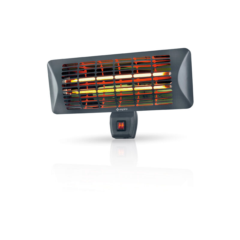 foto del prodotto aspira riscaldatore kaloreasy elettrico a raggi infrarossi per ambienti interni ed esterni 22 mq, alimentazione 230v 50hz w1000 2000