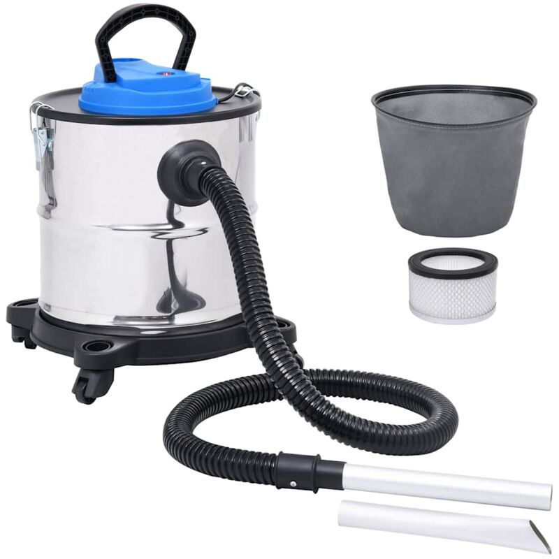 foto del prodotto aspiracenere con filtro hepa 1200 w 20 l in acciaio inox vidaxl
