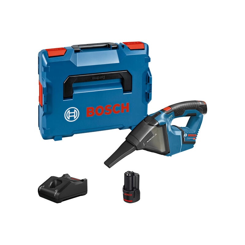 foto del prodotto aspirapolvere a batteria bosch gas 12v professional 2x batterie 3,0 ah caricabatterie in formato l boxx 1