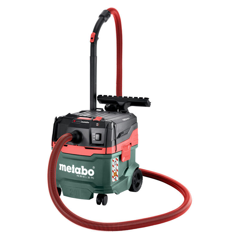 foto del prodotto aspirapolvere a batteria metabo as 36 18 l 20 pc con pulizia manuale del filtro senza batteria e caricabatterie