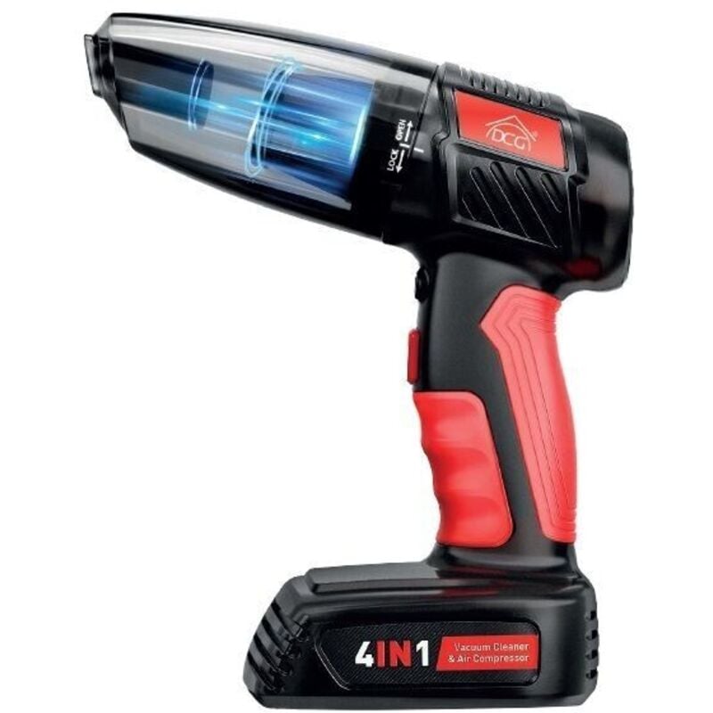 foto del prodotto aspirapolvere e compressore a batteria bsi6000 dcg gonfia gomme auto moto