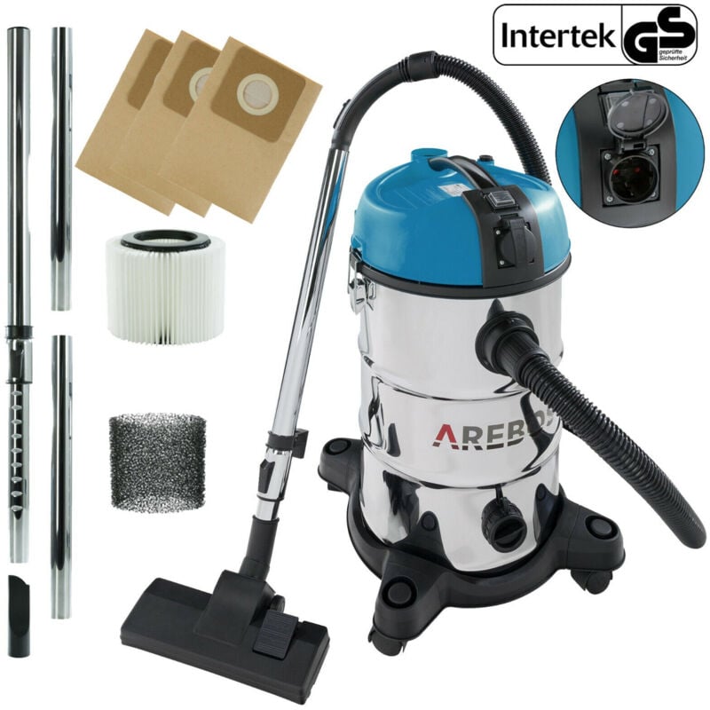 foto del prodotto aspirapolvere industrial aspirator a secco e a umido aspirator 1300w 30l blu arebos