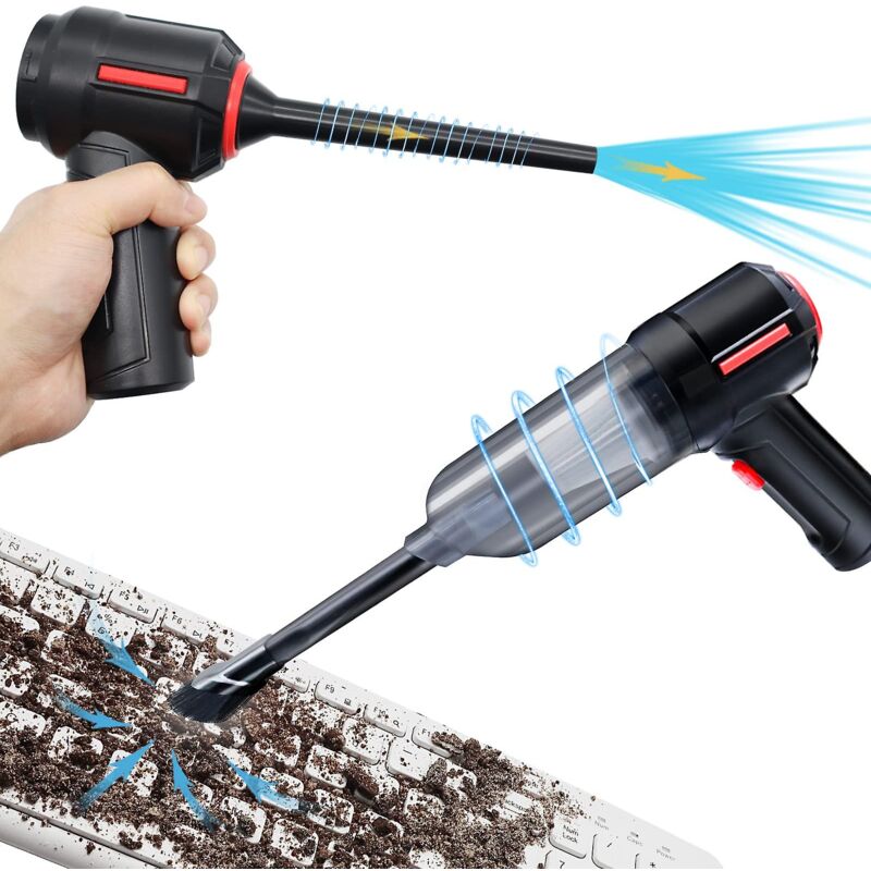 foto del prodotto aspirapolvere per computer 3 in 1 soffiatore ad aria compressa e aspirapolvere portatile senza fili kit per la pulizia della tastiera per pc