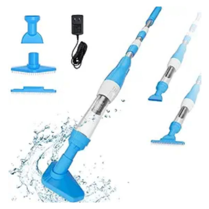 foto del prodotto aspirapolvere per piscina senza fili, pulitore elettrico a batteria ricaricabile 3 in 1, autonomia di 90 minuti, aspirapolvere portatile per piscina,