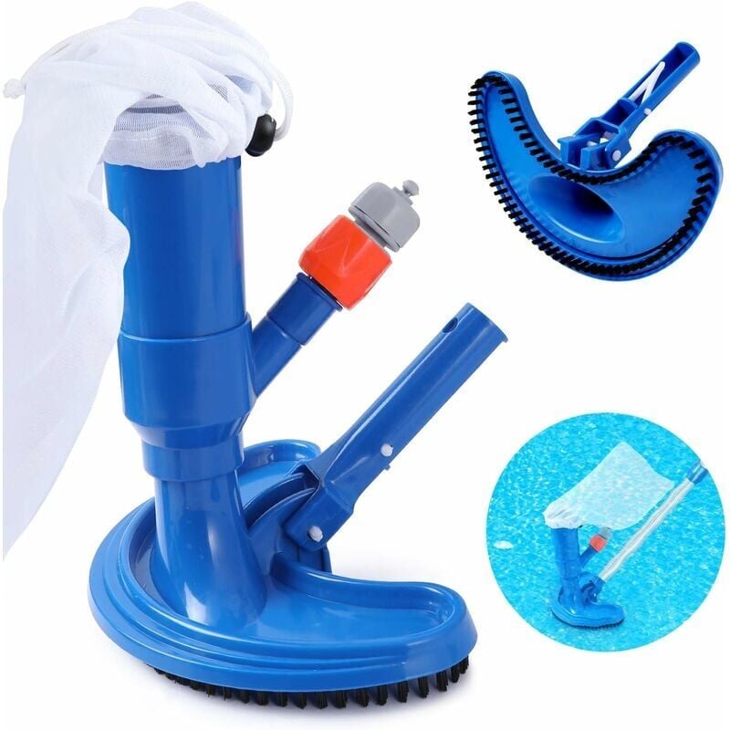 foto del prodotto aspirapolvere per piscine fuori terra, aspirapolvere portatile per la pulizia delle piscine con sacco di sabbia e spazzola, accessorio per piscina