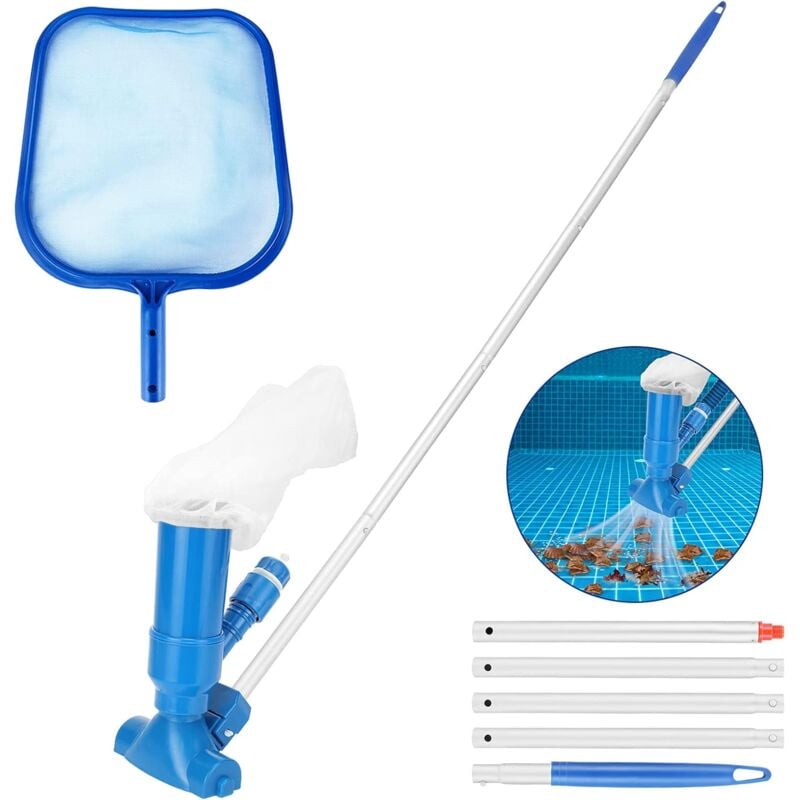 foto del prodotto aspirapolvere per piscine ymyny aspirapolvere portatile per piscine con asta a 5 sezioni, aspirapolvere portatile a getto d aria per piscine, per
