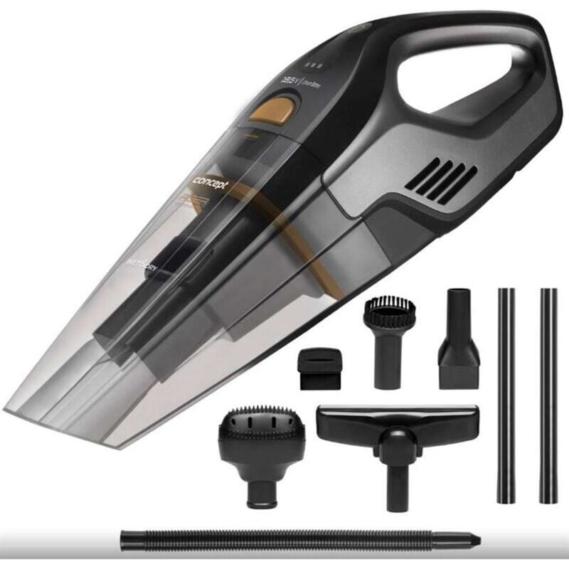 foto del prodotto aspirapolvere portatile a batteria 18,5v, con accessori, stazione di ricarica vp4353 concept