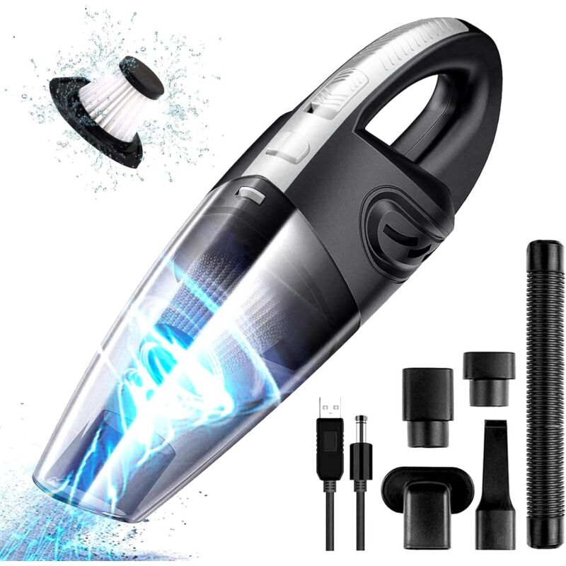 foto del prodotto aspirapolvere portatile, aspirapolvere per auto da 120 w, aspirapolvere portatile senza fili da 2200 ma, riduzione dell umidit e del rumore con