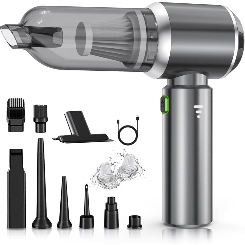 foto del prodotto aspirapolvere portatile, aspirapolvere portatile senza fili da 18000 pa, aspirapolvere per auto a 3 velocit con motore brushless, mini aspirapolvere