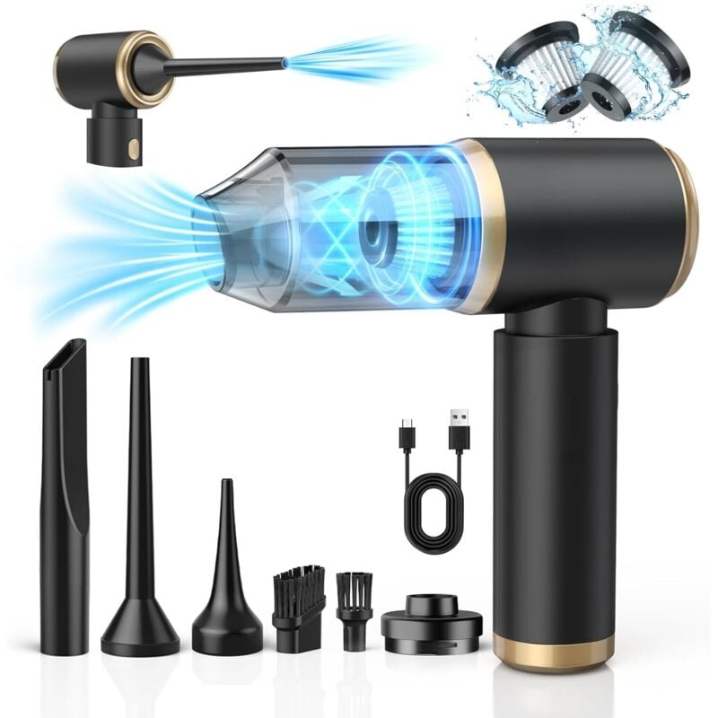 foto del prodotto aspirapolvere portatile, potente aspirapolvere per auto da 18000 pa, mini aspirapolvere portatile senza fili 4 in 1, piccolo aspirapolvere senza fili