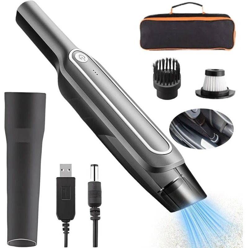 foto del prodotto aspirapolvere portatile senza fili silenzioso da 50000 pa 5000 mah ricaricabile, filtro nano riutilizzabile, mini aspirapolvere da tavolo per auto