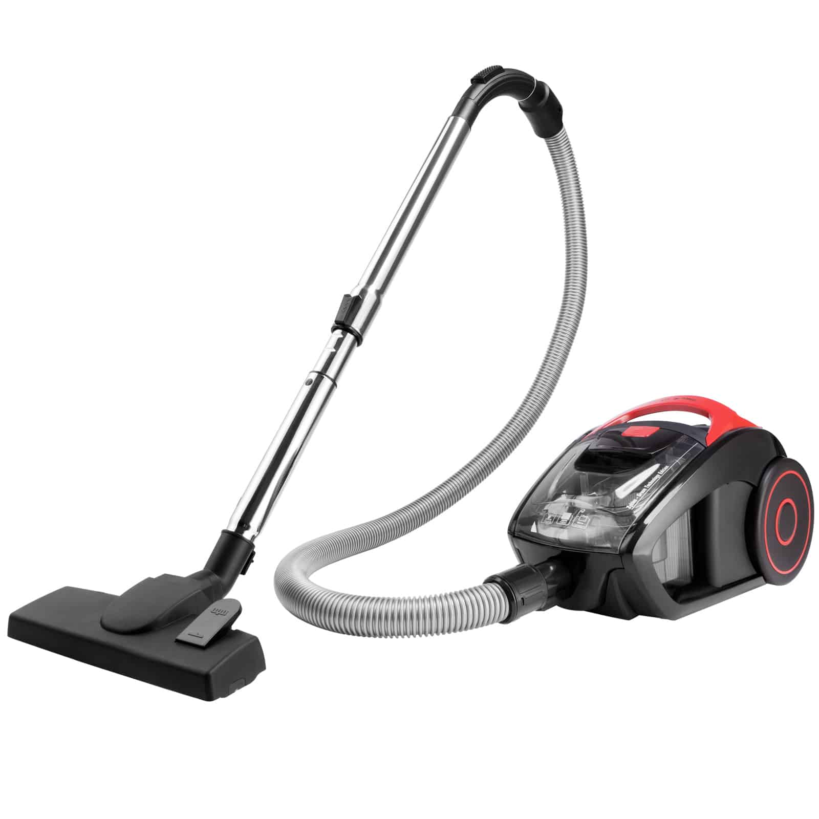 foto del prodotto aspirapolvere rosso 900 w multiciclone senza sacchetti