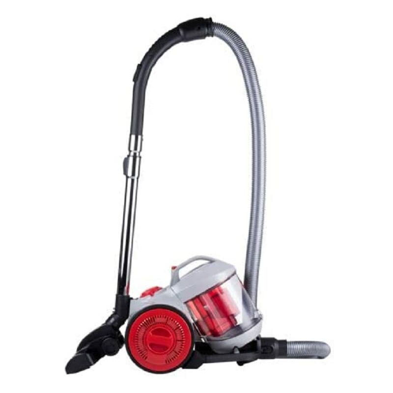 foto del prodotto aspirapolvere senza sacco dd2503 800w filtro hepa 12 7.5m di raggio d azione 4,3kg box di raccolta polvere 2,2l grigio rosso dirt devil