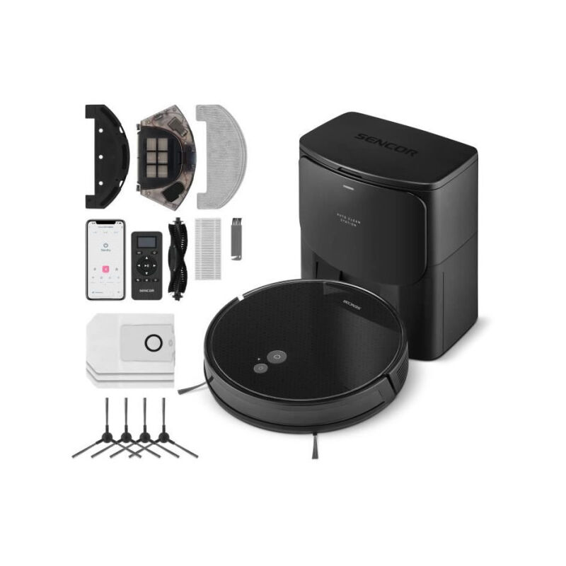 foto del prodotto aspirateur robot laveur sencor srv 6485bk 3000 pa 140 min 60 db noir