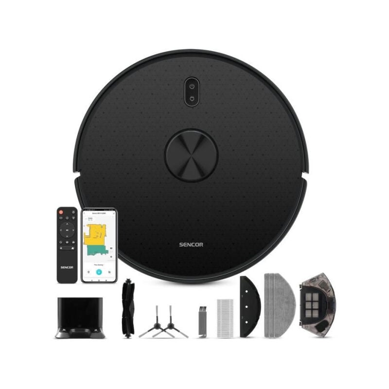 foto del prodotto aspirateur robot laveur sencor srv 9120bk 3000 pa 140 min 60 db noir