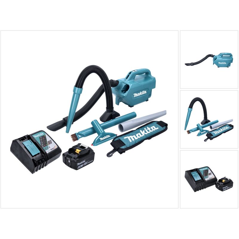 immagine 0 del prodotto aspiratore a batteria makita dcl 184 rg1 18 v 54 mbar 0,5 l 1x batteria 6,0 ah caricabatterie
