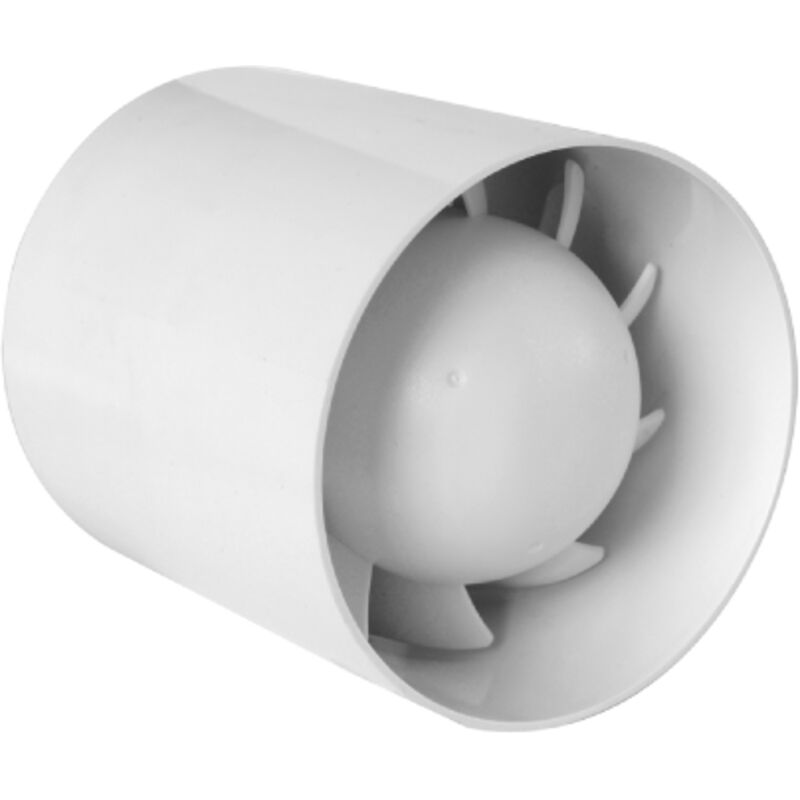 foto del prodotto aspiratore elicoidale cilindrico per installazione all interno di tubi rigidi o flessibili bianco 120 125 mm ip44 isolamento classe ii