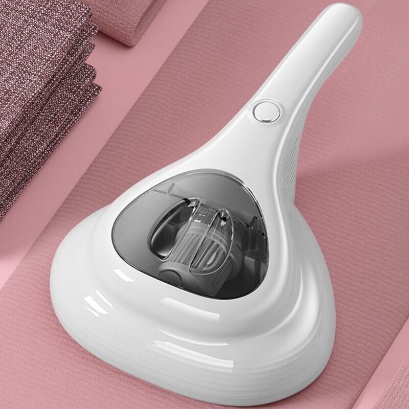 foto del prodotto aspiratore per acari della polvere rosa con sterilizzazione aspiratore per materassi con luce uv c con filtro hepa, distrugge il 99,9 di tutti gli